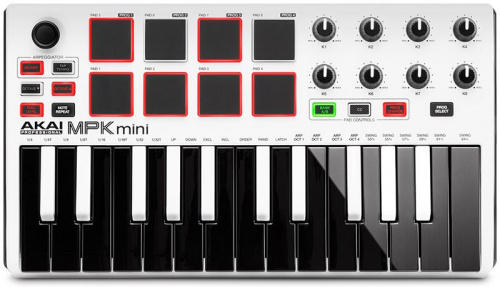 MIDI-клавиатура Akai MPK mini MKII White - JCS.UA
