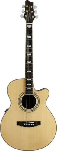 Мини джамбо электроакустическая гитара Stagg NA74MJCBB - JCS.UA