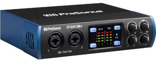 PreSonus Studio 26c - компактний аудіоінтерфейс для домашнього та мобільного застосування