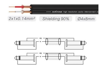 Готовый аудиокабель Roxtone SACC100L3, 6.3 Jack male mono - 6.3 Jack male mono, 3 м - JCS.UA фото 2 Готовый аудиокабель Roxtone SACC100L3, 6.3 Jack male mono - 6.3 Jack male mono, 3 м - JCS.UA фото 2