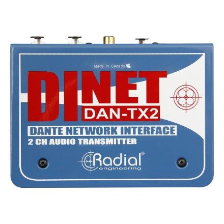 Radial Engineering DiNET DAN-TX2 і DAN-RX2 - перетворювачі з мережевим інтерфейсом Dante / AES67