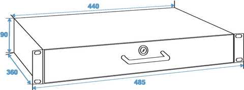 Рэковый ящик-шухляда с замком OMNITRONIC Rack Drawer with Lock 2U - JCS.UA фото 4 Рэковый ящик-шухляда с замком OMNITRONIC Rack Drawer with Lock 2U - JCS.UA фото 4