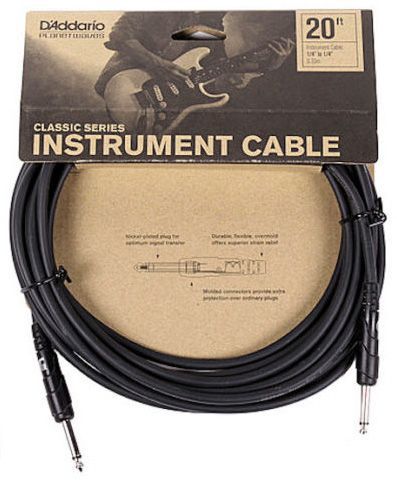 Інструментальний кабель D'ADDARIO PW-CGT-20 Classic Series Instrument Cable (6m) - JCS.UA