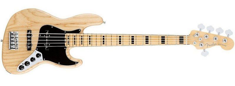 FENDER AMERICAN ELITE JAZZ BASS V ASH MN NATURAL