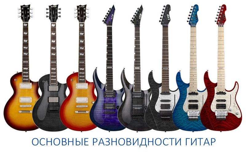 Основные разновидности гитар