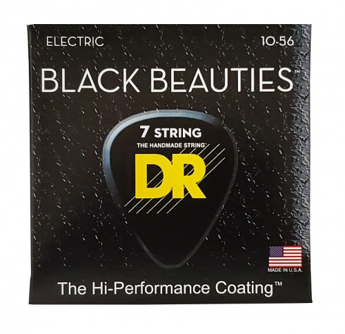 Cтруны DR STRINGS BKE7-10 BLACK BEAUTIES ELECTRIC - MEDIUM 7-STRING (10-56) - JCS.UA