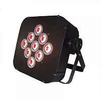 Світлодіодний LED прожектор Perfect 9*15W RGBWA 5 in 1 LED Flat par (battery + wireless DMX512) - JCS.UA