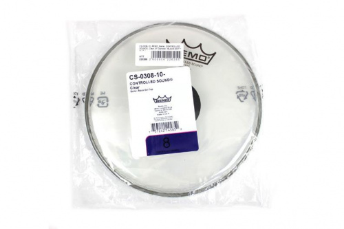 Пластик для барабана REMO Batter, CONTROLLED SOUND, Clear, 8 "Diameter, BLACK DOT On Top - JCS.UA фото 3