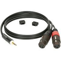 Кабель коммутационный KLOTZ AY8 Y-CABLE STEREO MINI JACK - 2xXLR FEMALE BLACK 1 M - JCS.UA