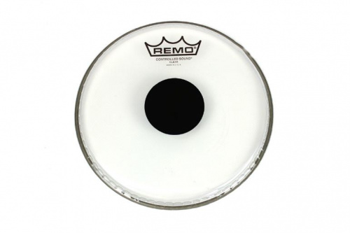 Пластик для барабана REMO Batter, CONTROLLED SOUND, Clear, 8" Diameter, BLACK DOT On Top - JCS.UA