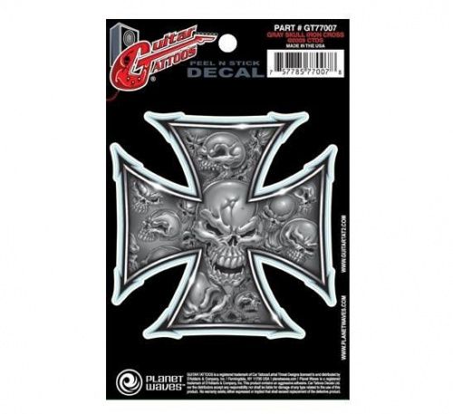 Тату стікер-наклейка для гітари PLANET WAVES GREY IRON CROSS - JCS.UA