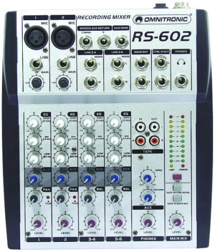 Мікшерний пульт OMNITRONIC RS-602 Recording mixer - JCS.UA