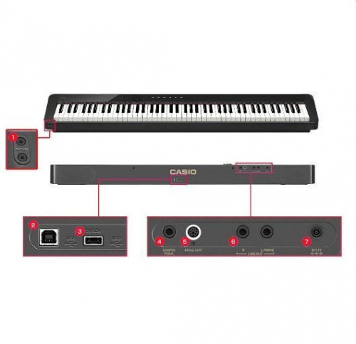 Цифровое пианино Casio Privia PX-S1100RDC - JCS.UA фото 3
