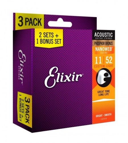 Струны Elixir PB NW CL (3 Pk) - JCS.UA Струны Elixir PB NW CL (3 Pk) - JCS.UA