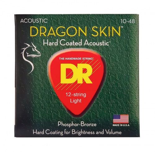 Струны DR STRINGS DSA-10/12 DRAGON SKIN ACOUSTIC - 12 STRING (10-48) - JCS.UA