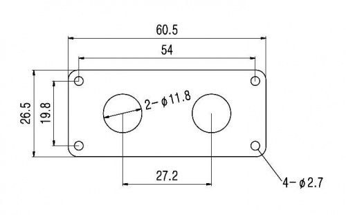 Разъем-планка PAXPHIL HJ006 GD DOUBLE JACK PLATE (GOLD) - JCS.UA фото 2