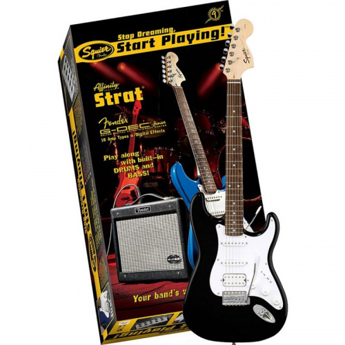 Гитарный набор Fender Squier Affinity Strat HSS & G-DEC Jr, Black - JCS.UA