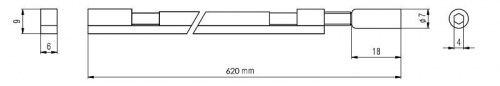Анкерный прут PAXPHIL RD003-620 TWO-WAY TRUSSROD BASS - JCS.UA фото 2