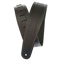 Гітарний ремінь PLANET WAVES PW25WSTB00 Basket Weave Embossed Leather Guitar Strap, Black - JCS.UA