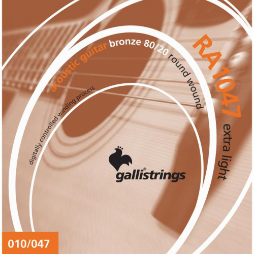 Струни для акустичної гітари Gallistrings RA1047 EXTRA LIGHT - JCS.UA