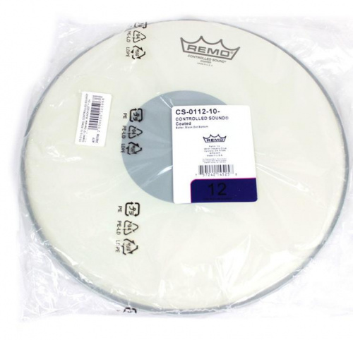 Пластик для барабана REMO CONTROLLED SOUND, Coated, 12 "Diameter, BLACK DOT On Bottom, Batter - JCS.UA фото 3