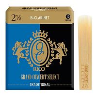 Трость для кларнета D'ADDARIO RGC10BCL250 Grand Concert Select - Bb Clarinet #2.5 (1шт) - JCS.UA