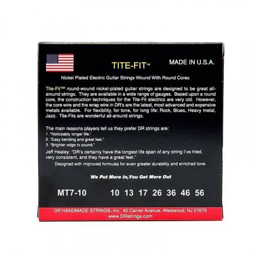 Струны DR STRINGS MT7-10 TITE-FIT ELECTRIC - MEDIUM 7 STRING (10-56) - JCS.UA фото 3