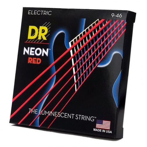 Струны DR STRINGS NRE-9/46 NEON RED ELECTRIC - LIGHT HEAVY (9-46) - JCS.UA фото 2