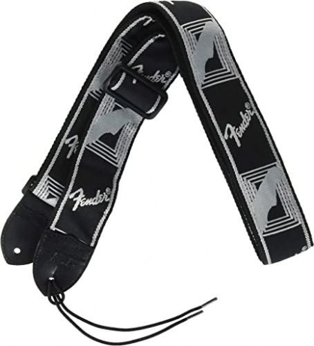 Ремінь гітарний FENDER STRAP 2 MONOGRAMMED BLACK/LIGHT GREY/DARK GREY - JCS.UA фото 2