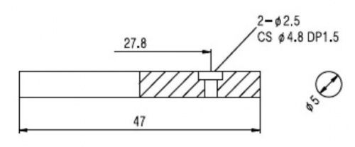 Ретейнер PAXPHIL HS012 CR 7-STRING TENSION BAR (CHROME) - JCS.UA фото 2