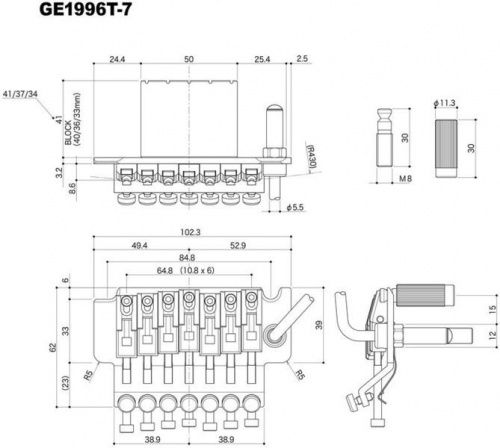 Тремоло GOTOH GE1996T-7 (40) B - JCS.UA фото 2