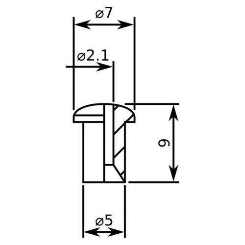 Втулка для кріплення PAXPHIL HS114 GD GUITAR TOP MOUNTING STRING FERRULE (GOLD) - JCS.UA фото 2