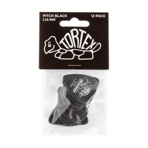 Медиаторы DUNLOP 488P1.14 TORTEX PITCH BLACK STANDARD PICK 1.14MM - JCS.UA фото 4