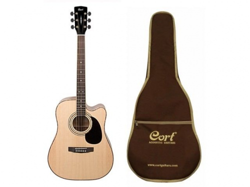 Электроакустическая гитара с чехлом CORT AD880CE (NAT) w/bag - JCS.UA