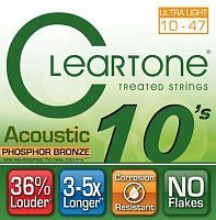 Струны для акустической гитары CLEARTONE 7410 ACOUSTIC PHOSPHOR BRONZE ULTRA LIGHT (10-47) - JCS.UA