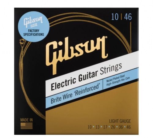 Струни для електрогітар GIBSON SEG-BWR10 BRITE WIRE REINFORCED 10-46 LIGHT  - JCS.UA