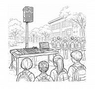 Звукове обладнання для шкільних дворів та відкритих майданчиків