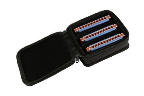 Губна гармошка FENDER HARMONICA MIDNIGHT BLUES 3-PACK WITH CASE - JCS.UA фото 2