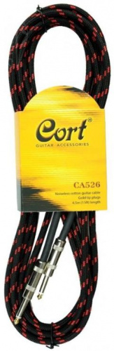Инструментальный кабель CORT CA526 (Black) Instrument Cable (4.5m) - JCS.UA