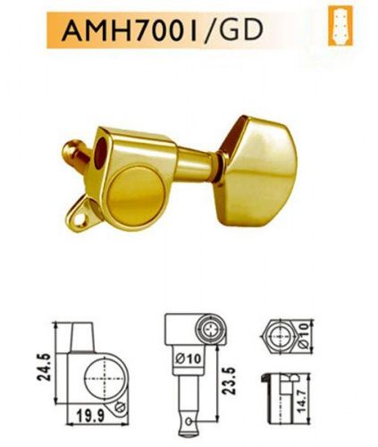 Кілки на акустичну гітару DR PARTS AMH7001/GD - JCS.UA фото 3