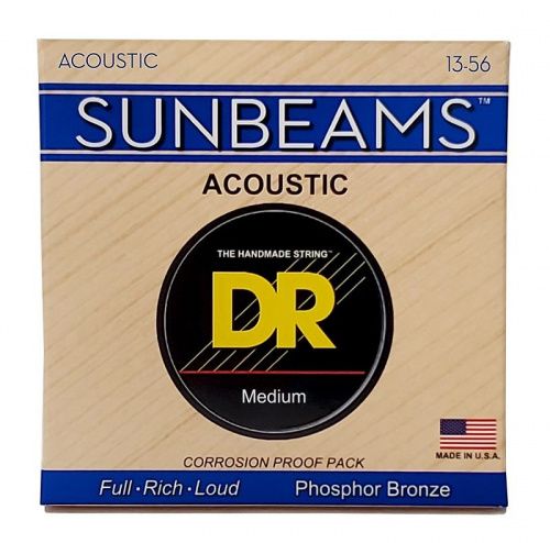 Струны DR STRINGS RCA-13 SUNBEAM ACOUSTIC PHOSPHOR BRONZE - MEDIUM (13-56) - JCS.UA
