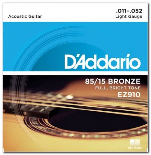 Струны D'ADDARIO EZ910 85/15 BRONZE LIGHT (11-52) - JCS.UA