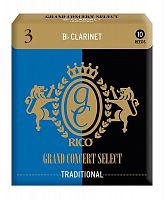 Трости для кларнета D'ADDARIO RGC10BCL300 Grand Concert Select - Bb Clarinet #3.0 - 10 Pack - JCS.UA