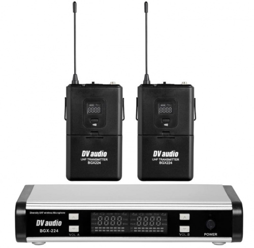 Радиосистема DV audio BGX-224 Dual с петличными микрофонами - JCS.UA