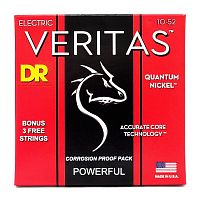 Струни DR STRINGS VTE-10/52 VERITAS COATED CORE ELECTRIC GUITAR STRINGS - MEDIUM TO HEAVY (10-52) - JCS.UA