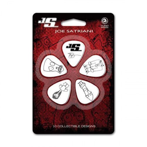 Набор медиаторов PLANET WAVES 1CWH4-10JS JOE SATRIANI SIGNATURE GUITAR PICKS, WHITE (Medium Gauge) - JCS.UA фото 2