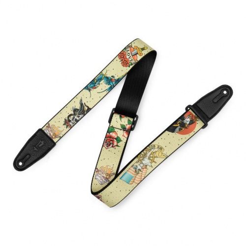 Ремень LEVY'S MP2TAT-005 2″ Tattoo Series Poly Guitar Strap - Old School - JCS.UA