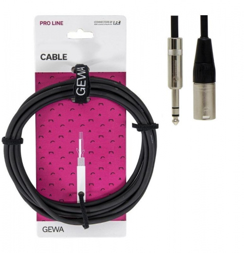 Акустический кабель GEWA Pro Line Stereo Jack 6,3 мм/XLR (m) (3 м) - JCS.UA фото 2