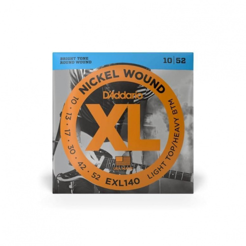 Струны для электрогитар DADDARIO EXL140 XL NICKEL WOUND LIGHT TOP / HEAVY BOTTOM (10-52) - JCS.UA