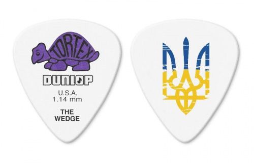 Медиатор DUNLOP 424C1.14 WHT UKR TORTEX WEDGE CUSTOM UKR 1.14 - JCS.UA фото 2